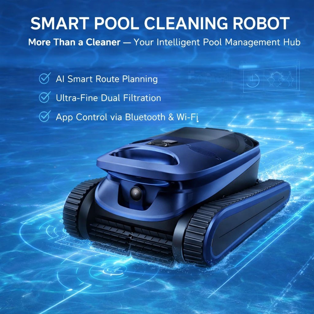 SAT 40 Cordless Pool Cleaner Robot for Inground Pools with AI Camera Pool Vacumm