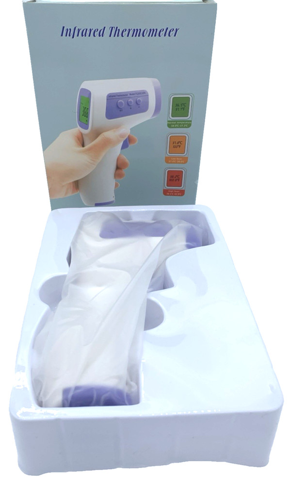 Non-Contact Infrared Digital Thermometer LCD Display Memory Function New In Box