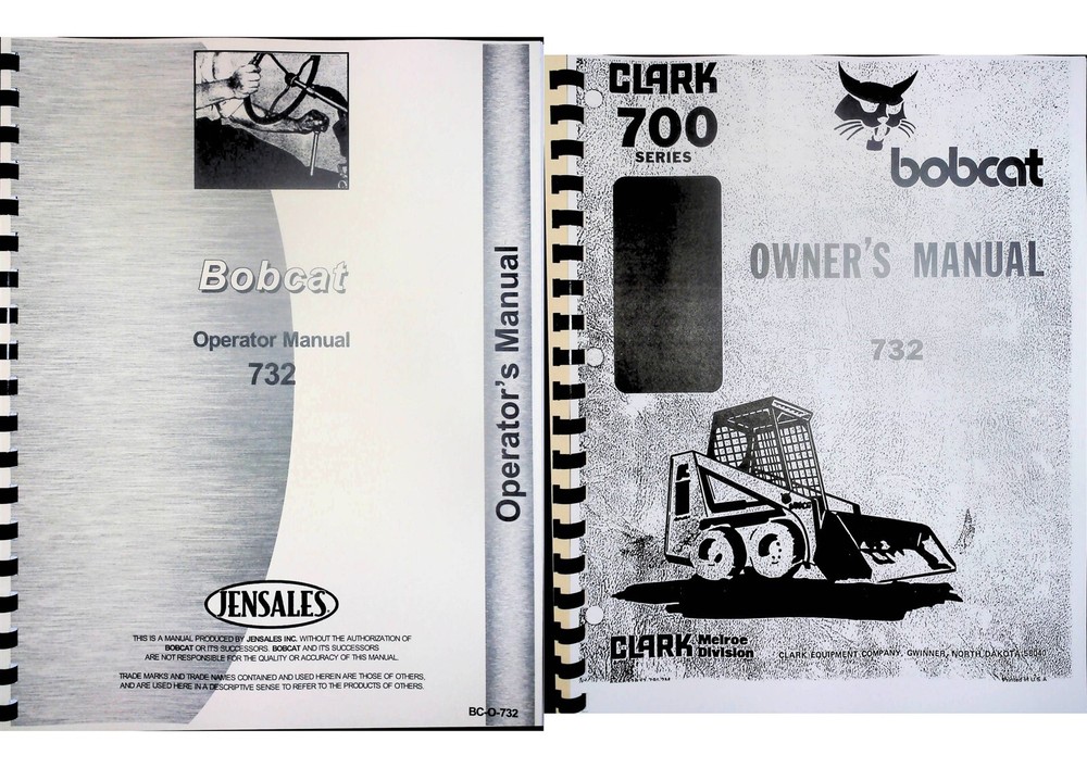 Bobcat 732 Skid Steer Loader Operators Owners Manual