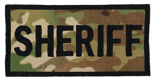 Sheriff Embroidered Tactical Morale 2"x4" Patch with Border. SAME DAY SHIP!
