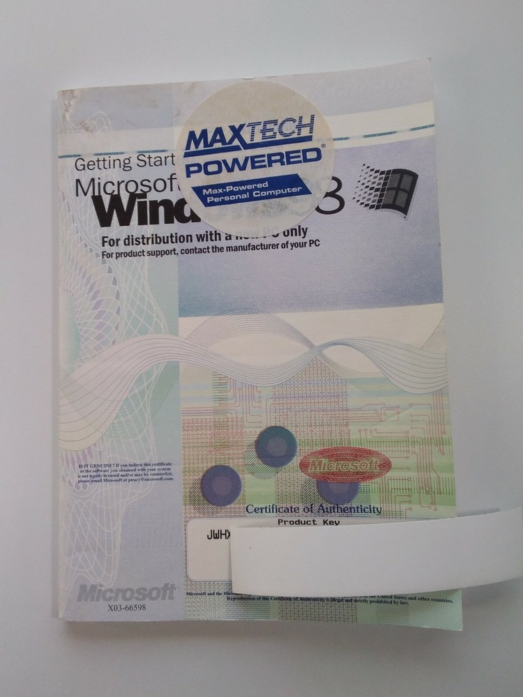 MICROSOFT Windows 98 Guide Getting Started Original OEM 1998 Manual Book