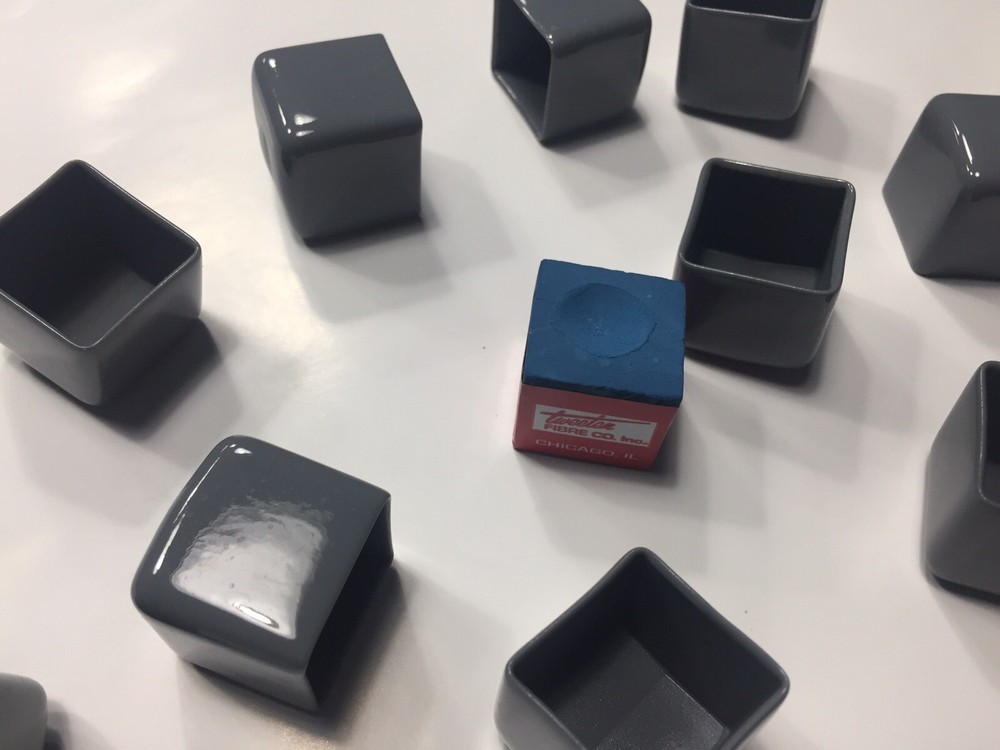 10 Grey Billiard Pool Cue Chalk Cup Holders NEW Color