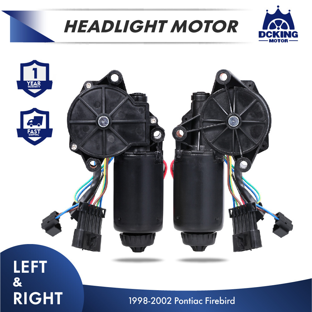 2X Headlight Headlamp Motor For Pontiac Firebird 1998-2002 Driver And Passenger