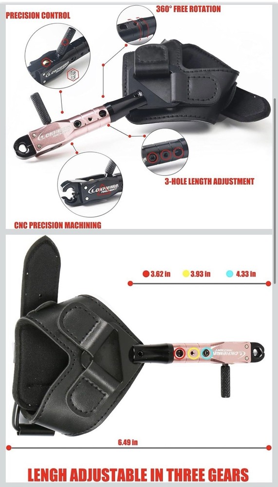 Archery Release Aids Wrist Strap Trigger Adjustable Compound Bow Hunting Target