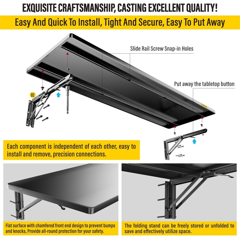 1.2x3ft Adjustable Rail Type Folding Storage Rack Shelf, Suitable for Garage,...