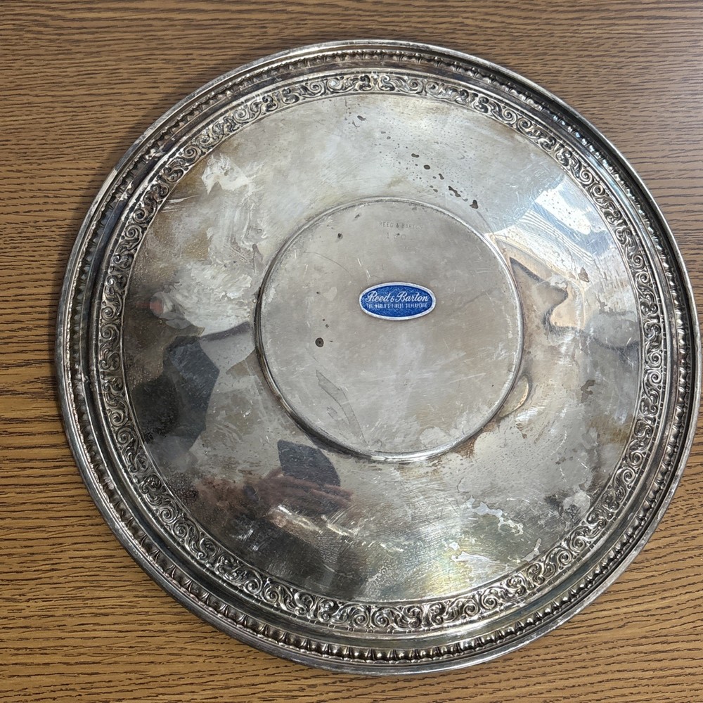 Reed & Barton Bel Air Pattern Silverplate Sandwich Platter Entryway Centerpiece