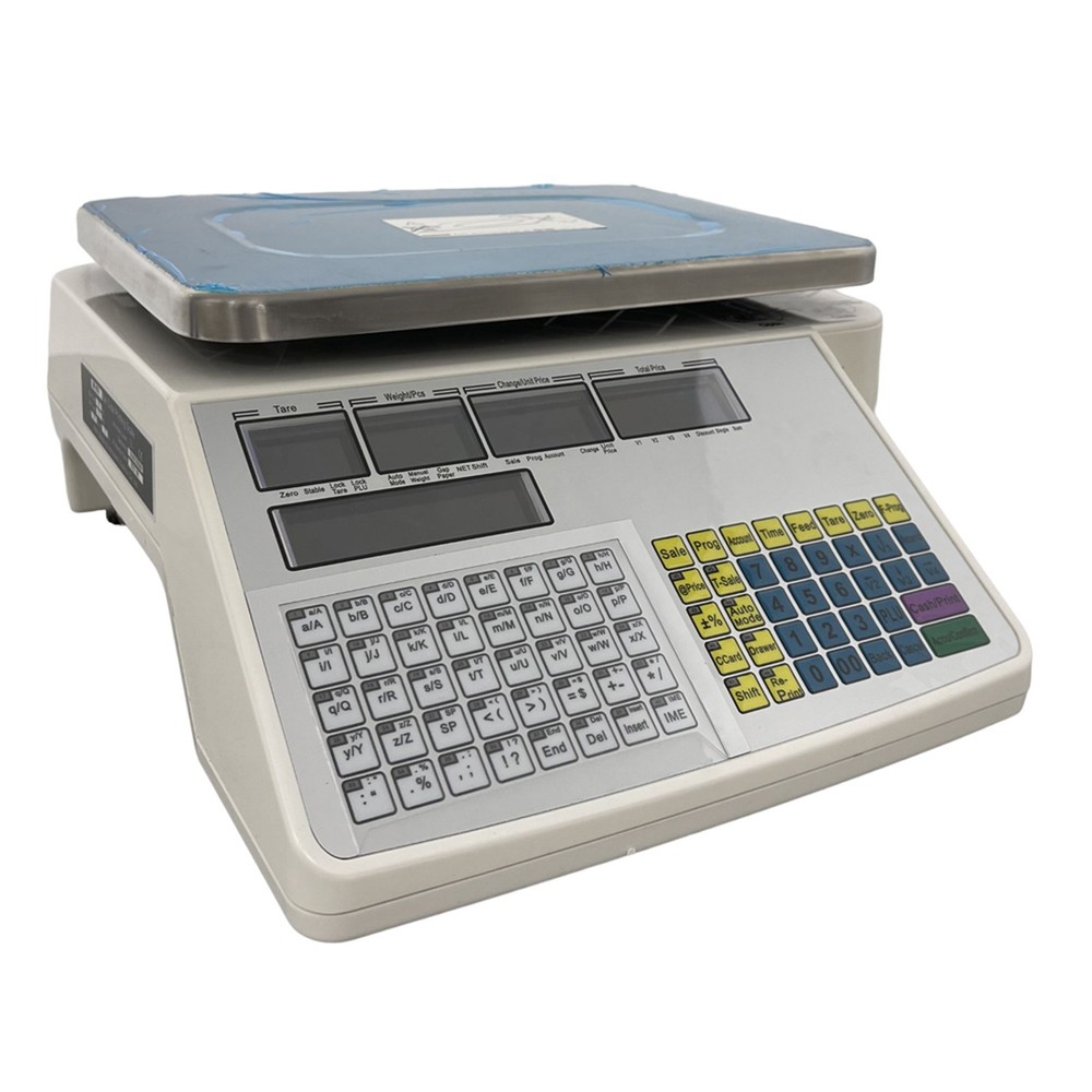 Digital Price Computing Scale Supermarket Barcode Printing Electronic Scale 66lb