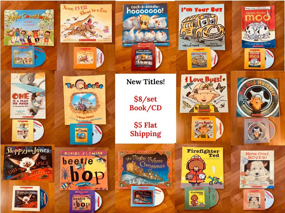 $8 K-2 Scholastic Book and Audio CD Sets + $5 SHIPPING MAX - BUNDLE AND SAVE!