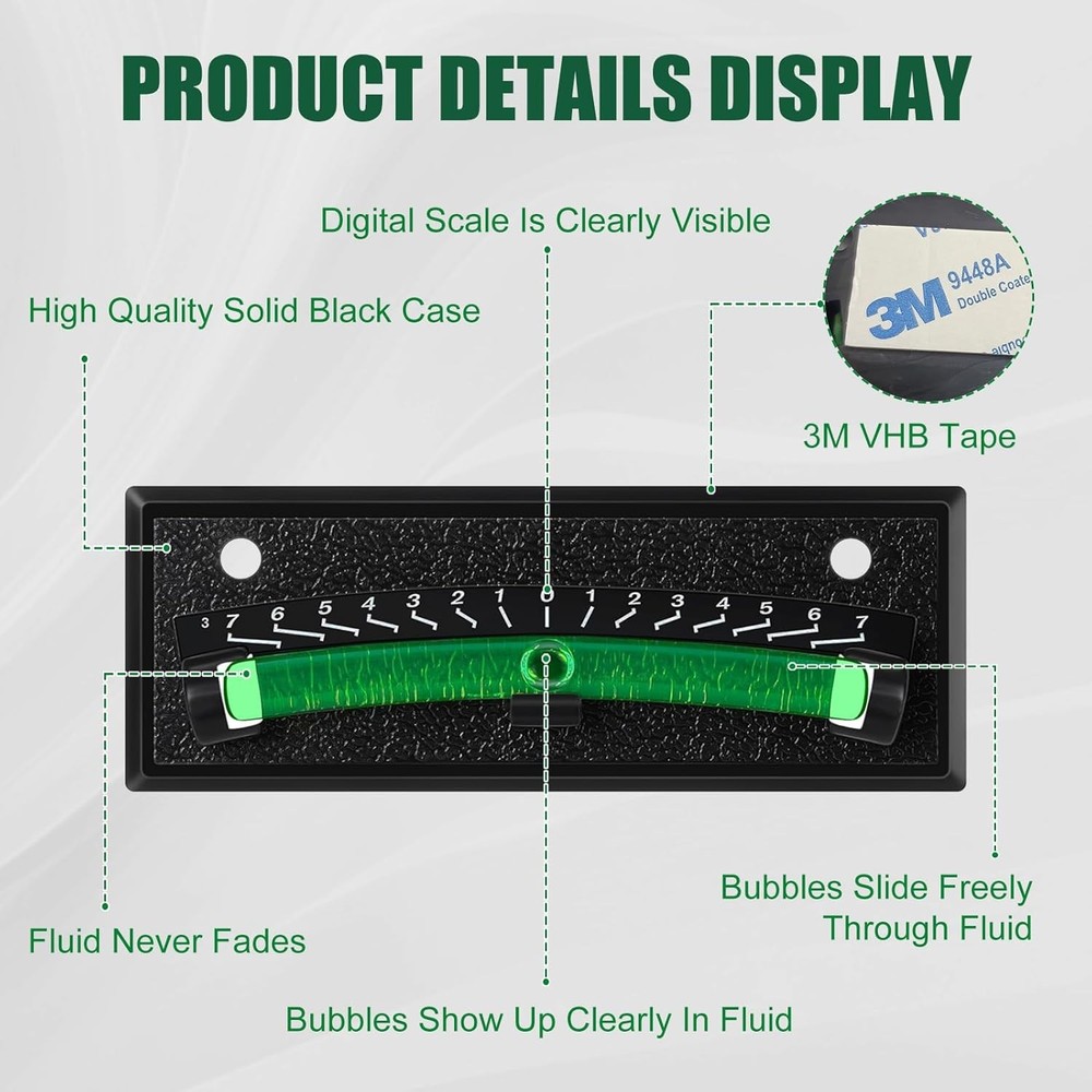 2-Pack RV Level Bubble, High Visibility Graduated Scale Leveling System for RV,