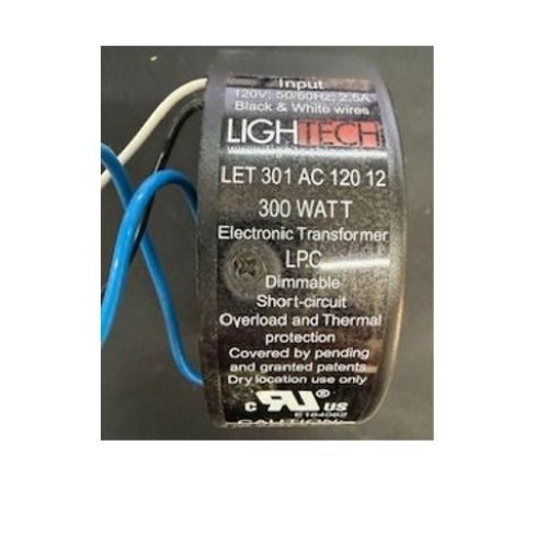 LIGHTECH 300 watt 12V Round Electronic Transformer