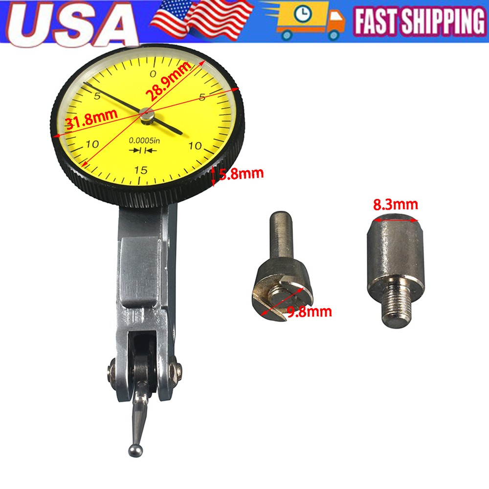 Dial Test Indicator 0.030" range 0.0005" Reading 0-15-0 Precision Machine Setup.