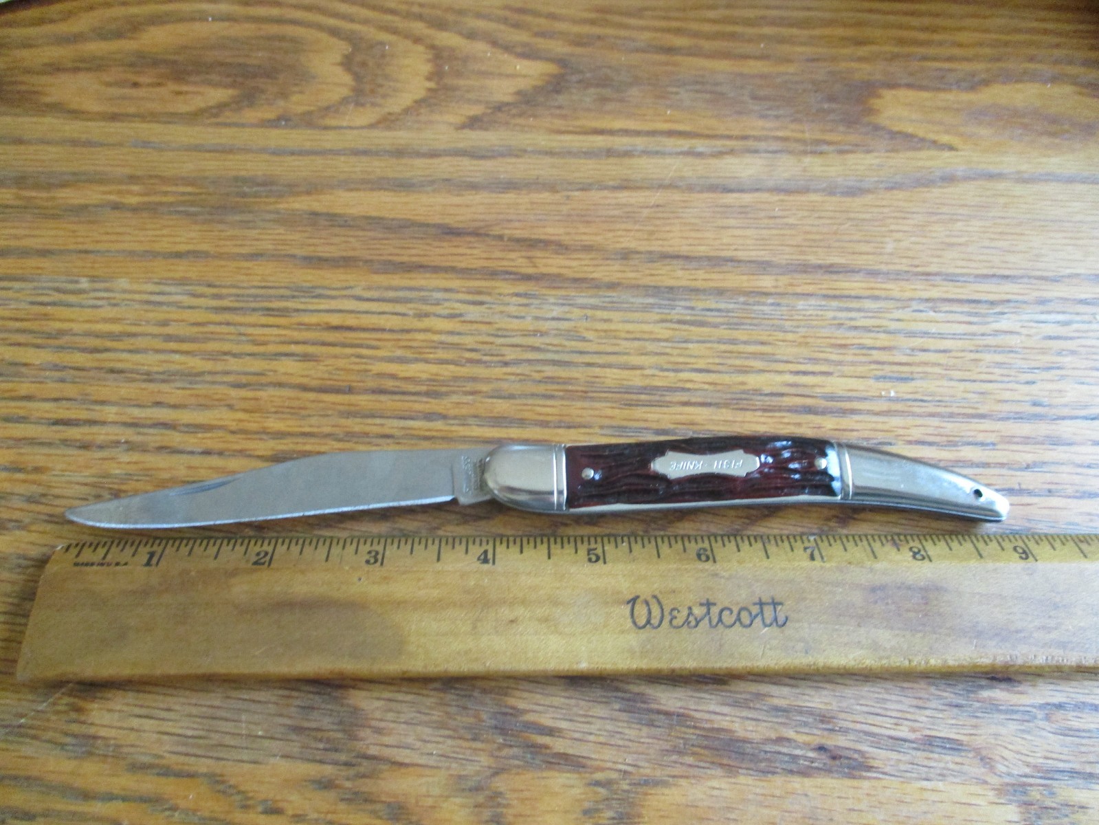 3 Fish Knives Single Blade Knife NOS Colonial Knife USA Stainless