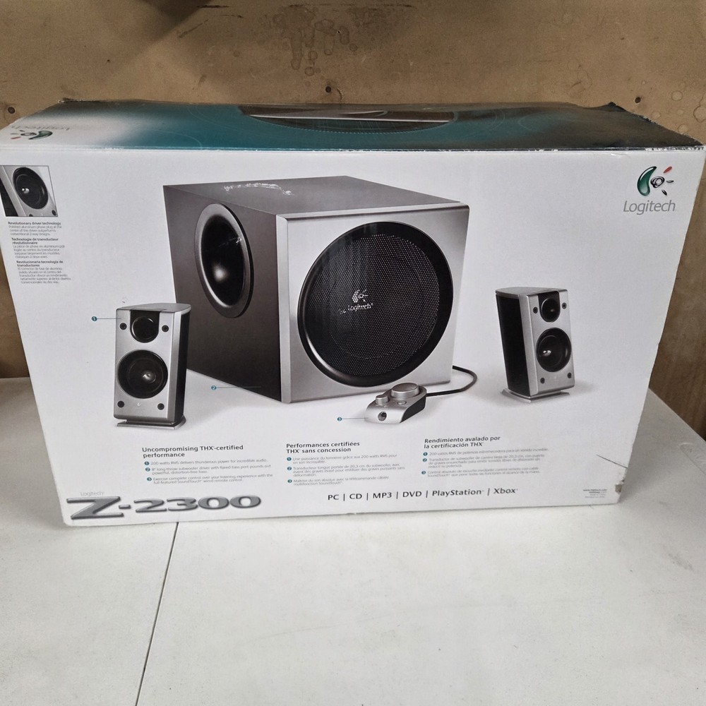 Logitech Z-2300 Computer Speakers THX w/ Subwoofer - EUC