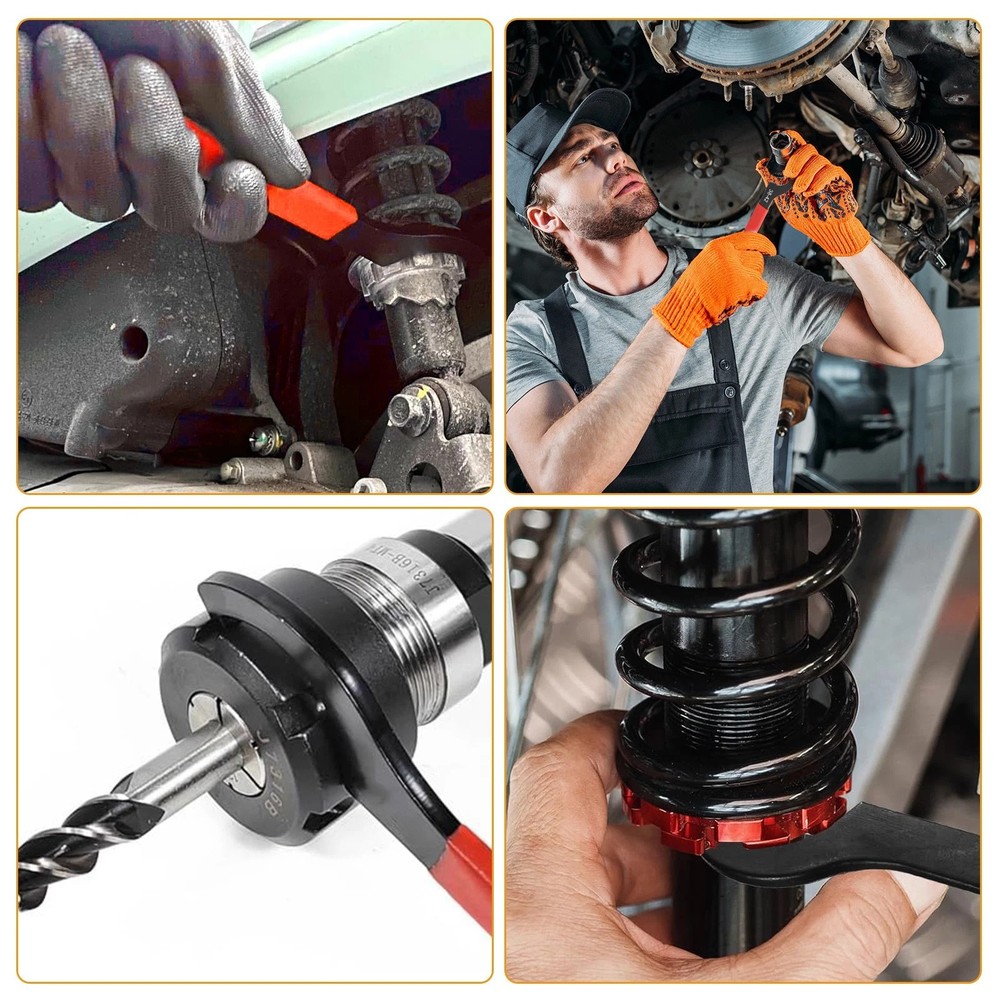 5x Coilover Spanner Wrench Set Adjustable C-Shape Shock Spanner Hook Wrench Tool