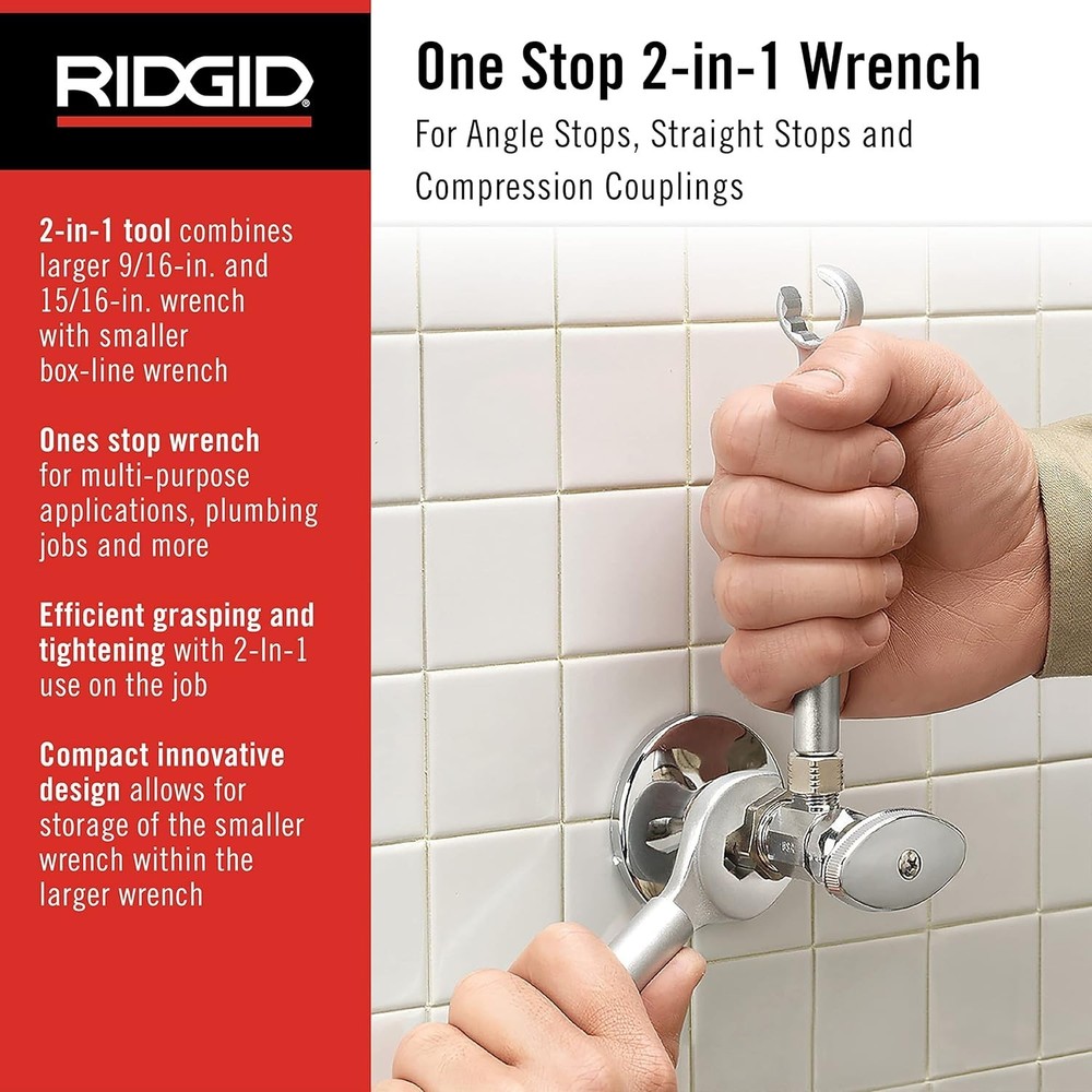 Versatile Angle Stop & Straight Stop Wrench