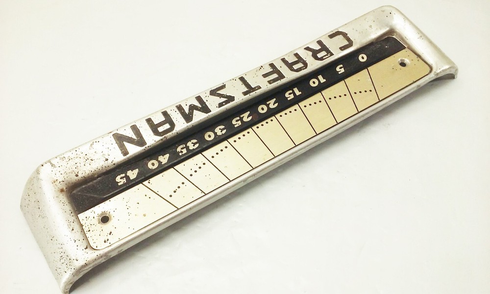 Vtg Craftsman '80' 103 8" table saw Front Lower face plate bezel scale