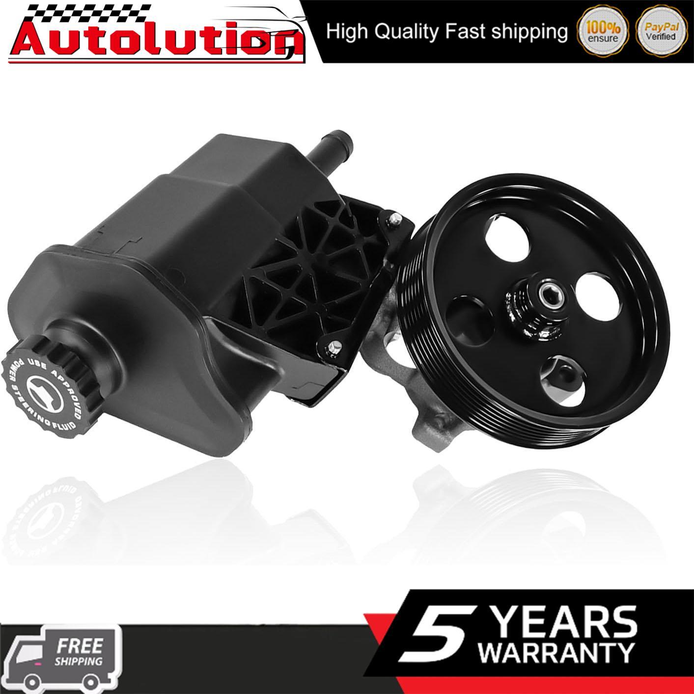 Power Steering Pump w/ Reservoir&Pulley for 2002-07 Dodge Ram 1500 3.7 4.7L 5.7L