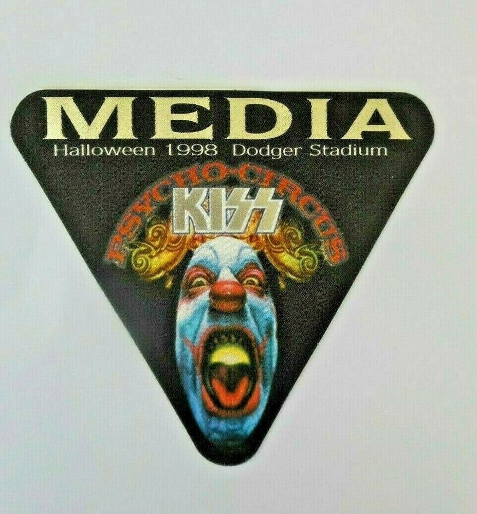 Kiss Psycho Circus Halloween Night Dodger Stadium 1998 Media Pass Rare Foil