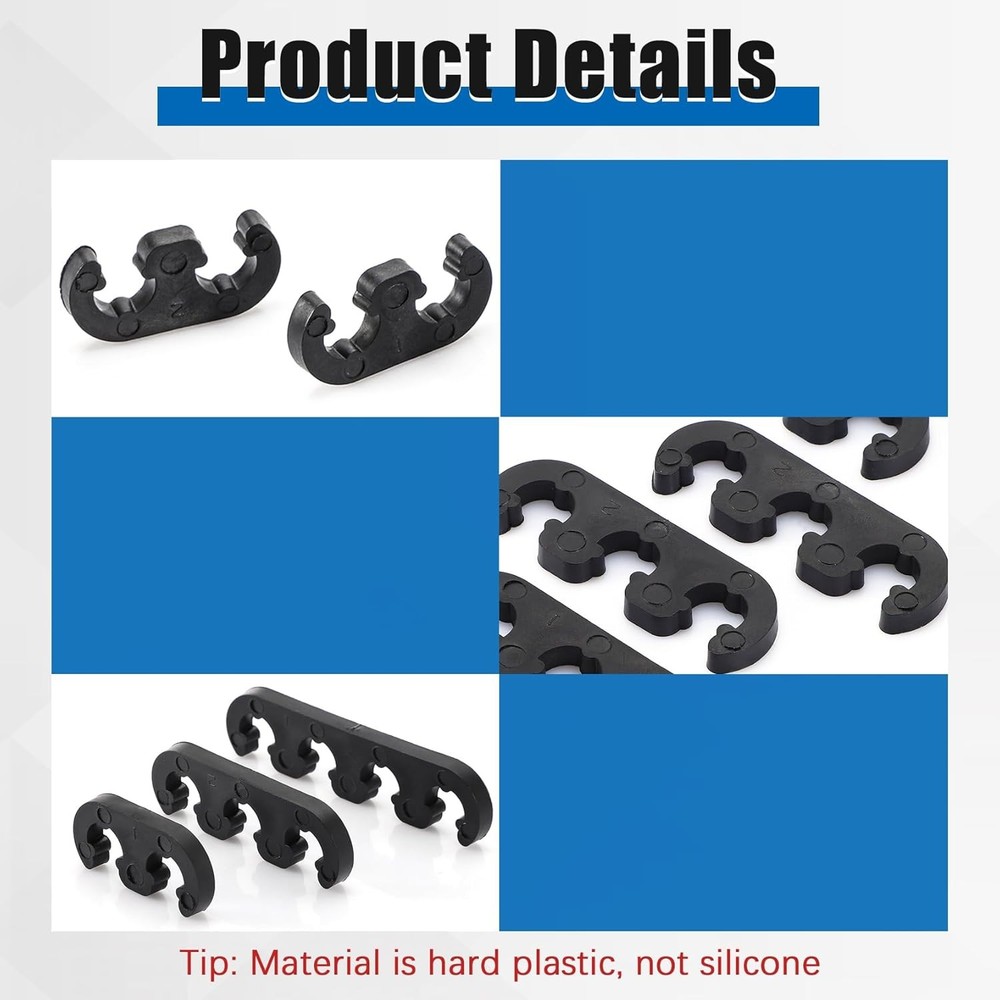 12 Pcs Spark Plug Wires Separator Divider Kit Ignition Wire Separators Holder Bl