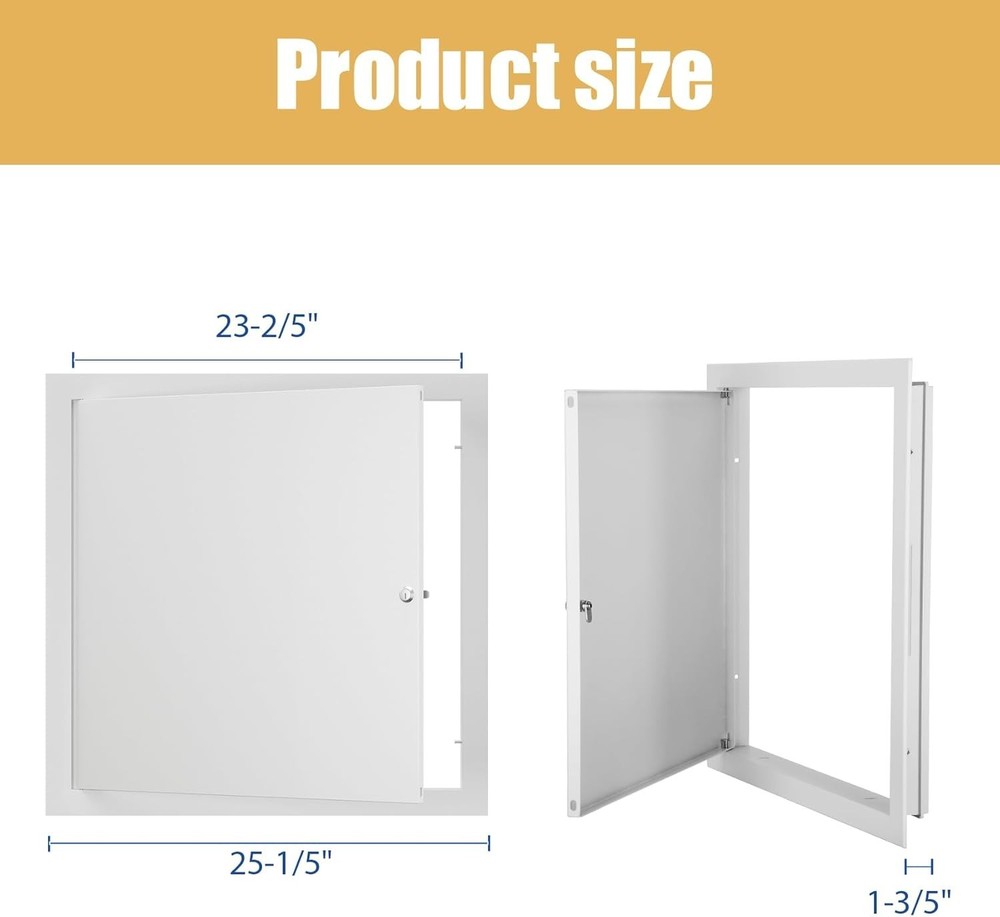 24x24 Metal Drywall Access Panel - Rust-Resistant, Modern