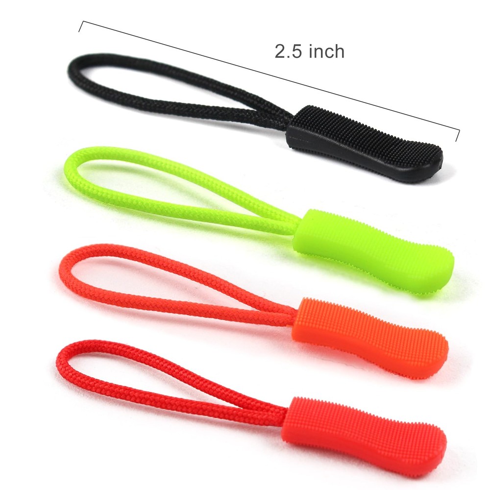 Red Snail 20PCS Zipper Pull - Bright Helper, Replacement, Nylon