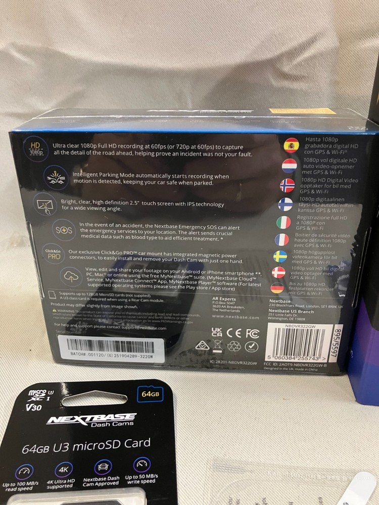 Nextbase Dash Cam Bundle Front Rear with 64GB Memory Card