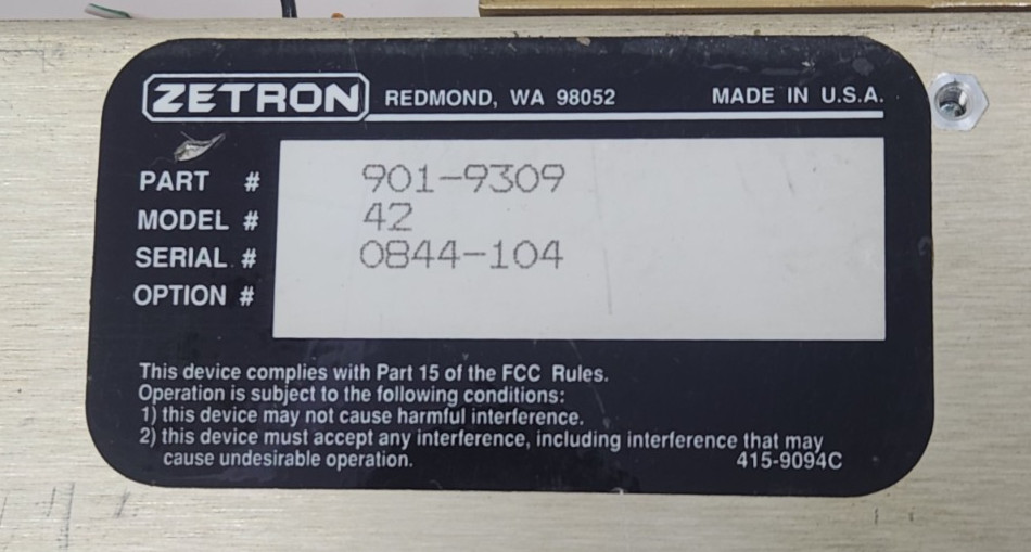 Zetron Model 42 Trunking Logic Controller