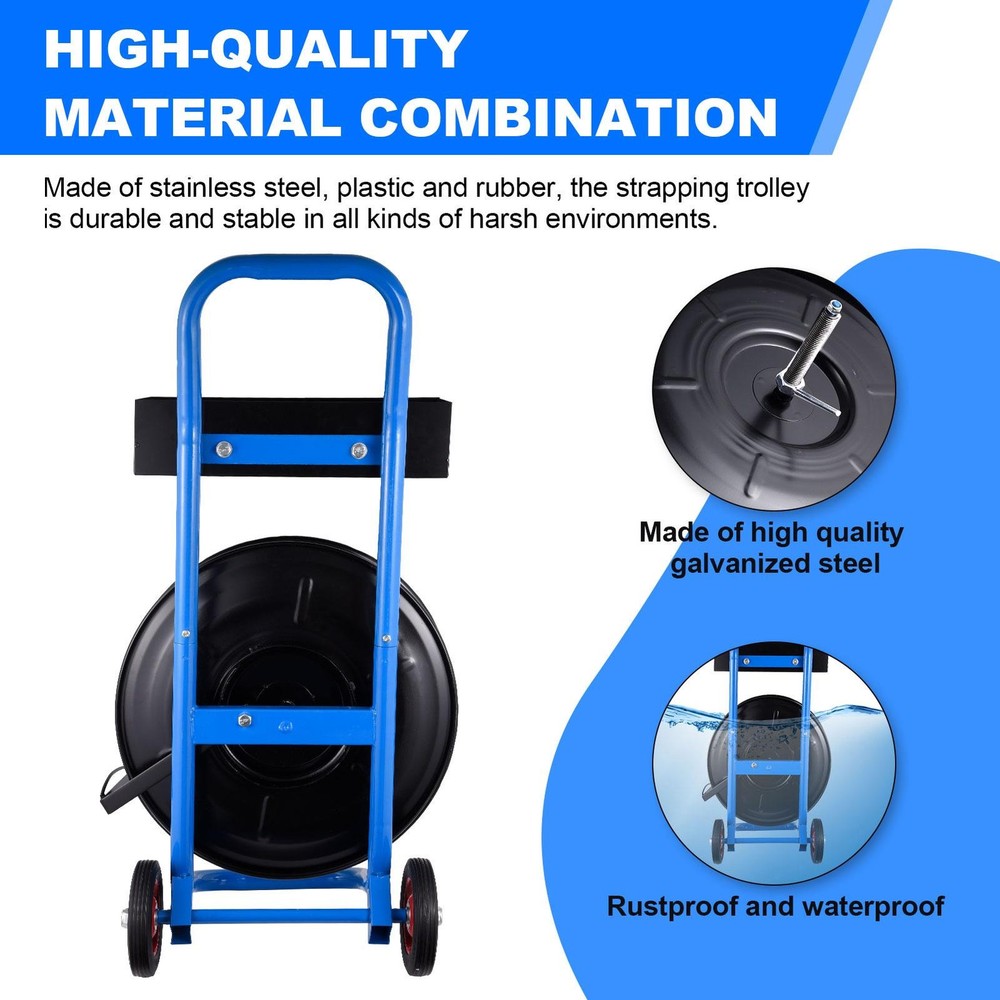 Strapping Cart for PET/PP Polyester Straps with Core