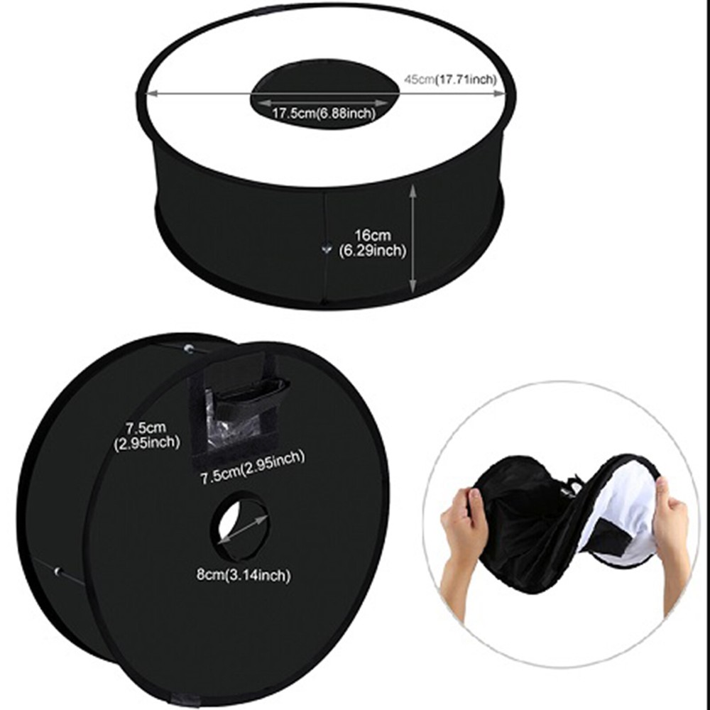 45cm Round Style Macro Portrait Softbox SpeedLite Flash Light Foldable Diffuser