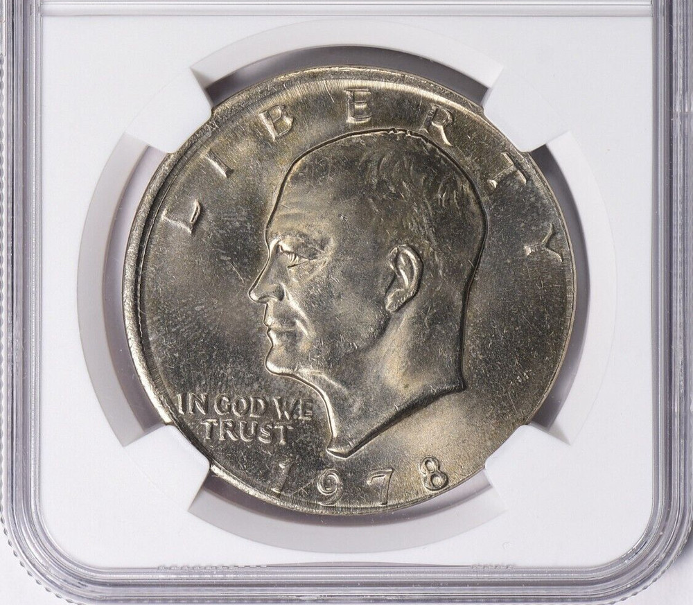 1978 Eisenhower Dollar IKE NGC MS-64 Struck Off Center Mint Error Coin