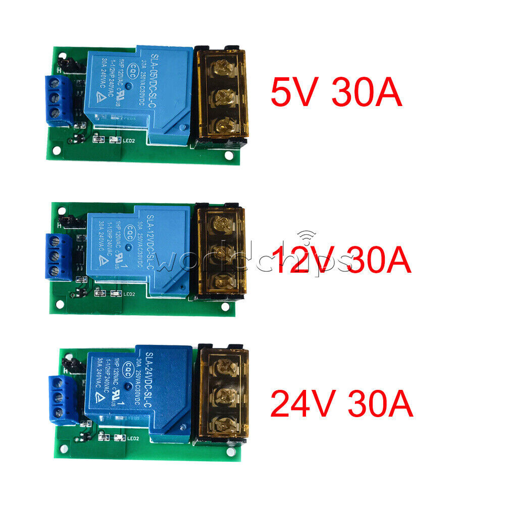 DC 5V/12V/24V 30A Relay Module Optocoupler Isolation High & Low Level Trigger