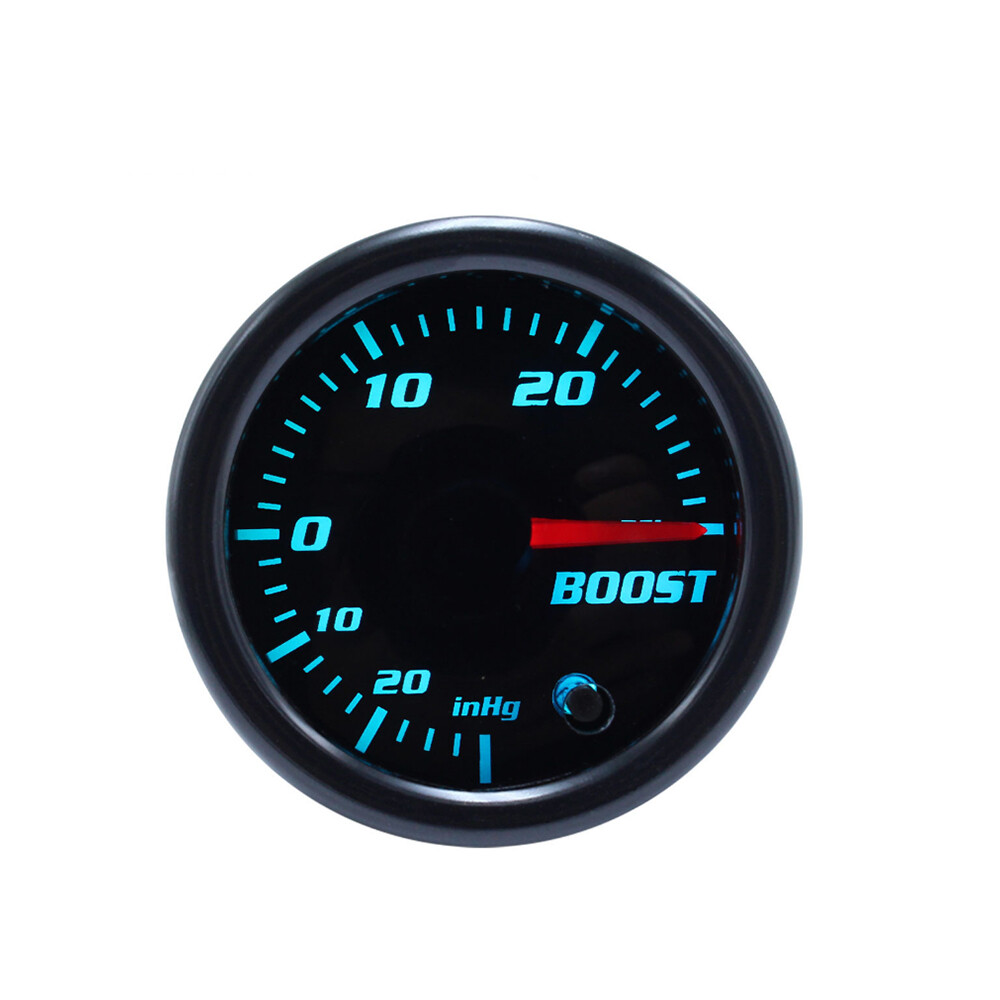 52mm Digital Boost Gauge Tinted 7 Color 0-30 PSI Pressure Turbo Meter 2"