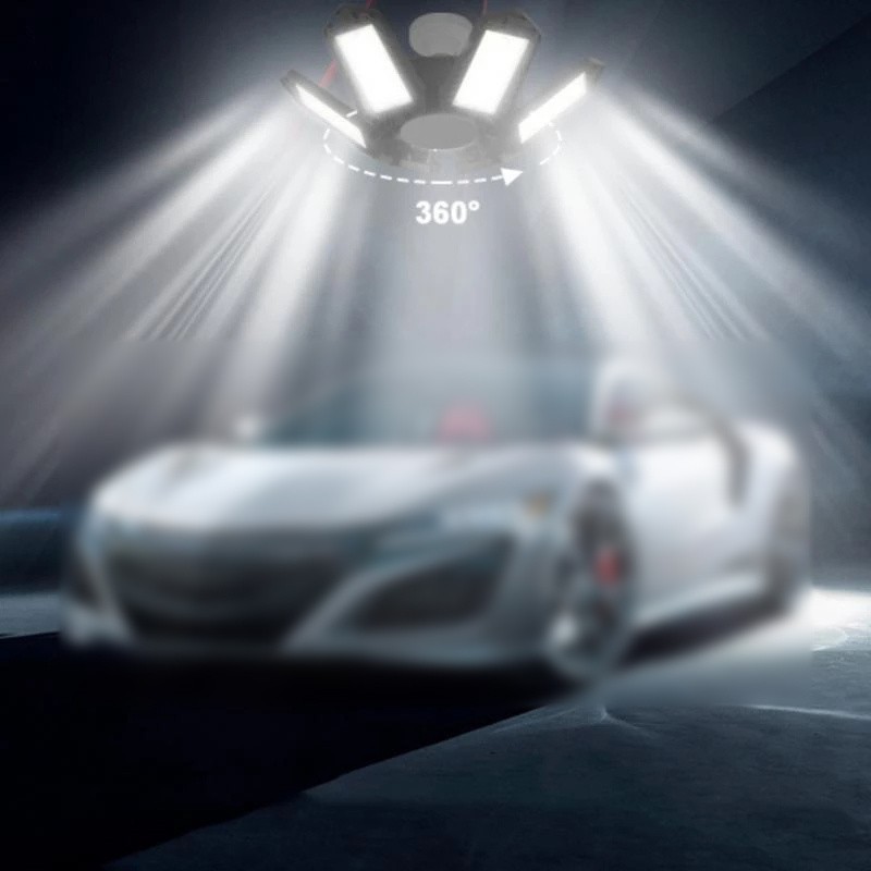 12000000LM LED Garage Light Super Bright Work Shop Ceiling Light Deformable Bulb