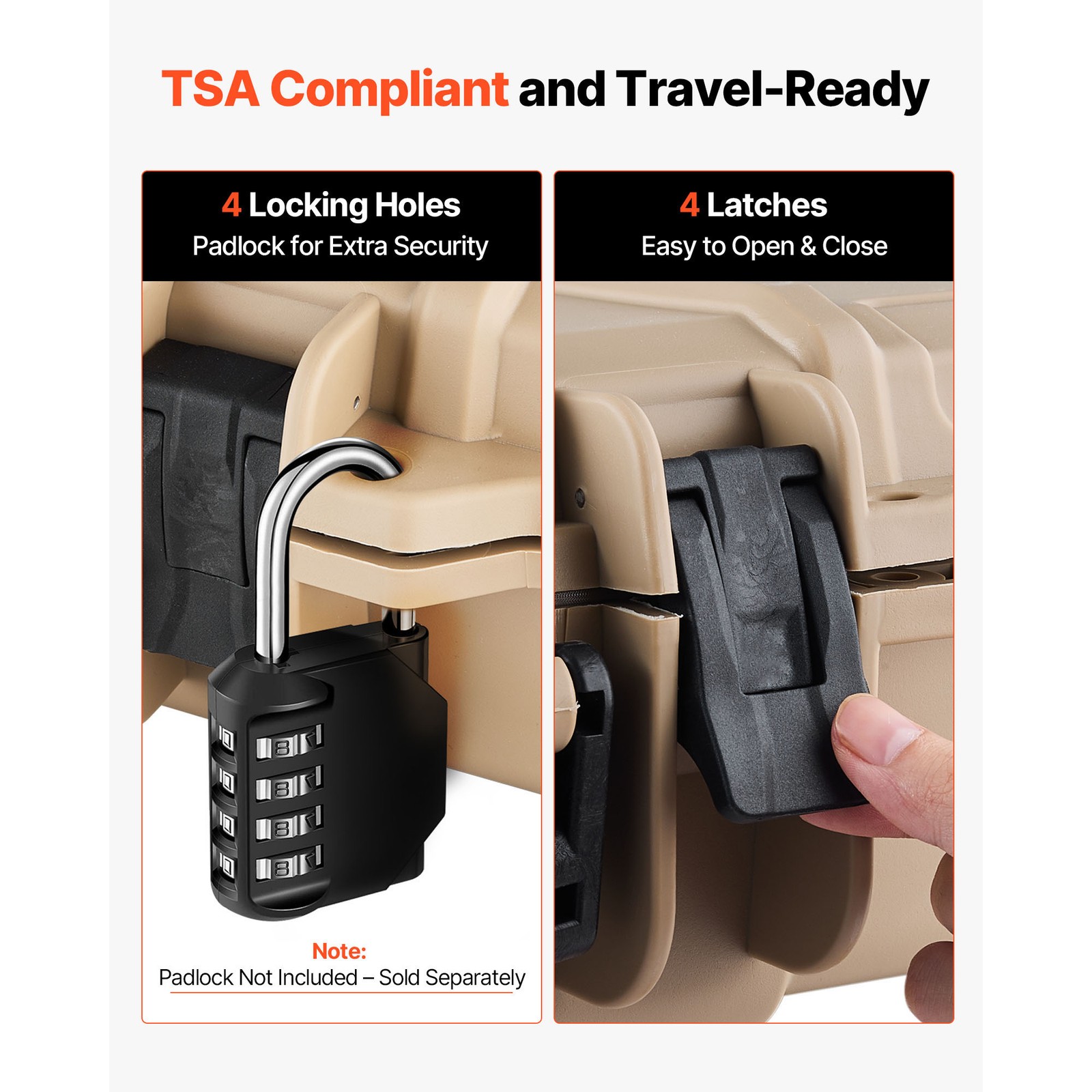 Uimoso Hard Rifle Case IP67 Waterproof Rifle Storage Case w/ Pre-cut Foam Khaki