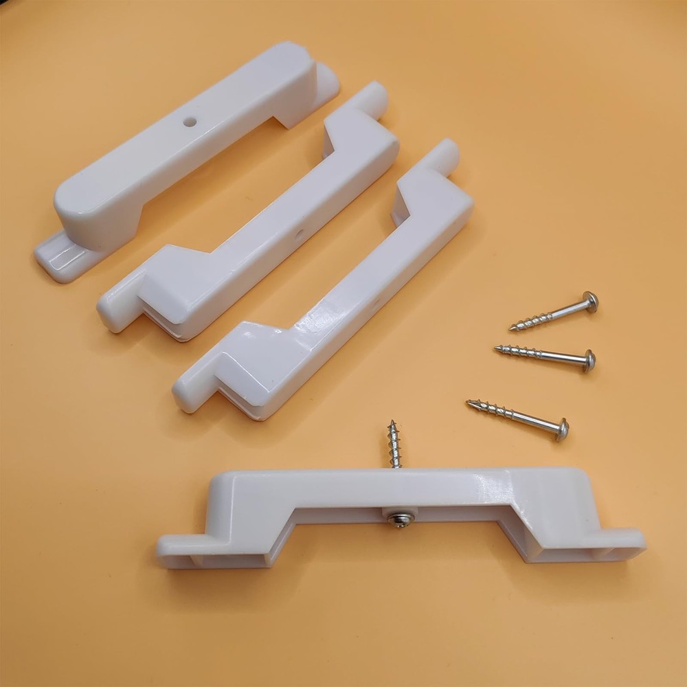 fallingstar 2 Sets (4 clips) False Front Connector & Cabinet Clips 4 White