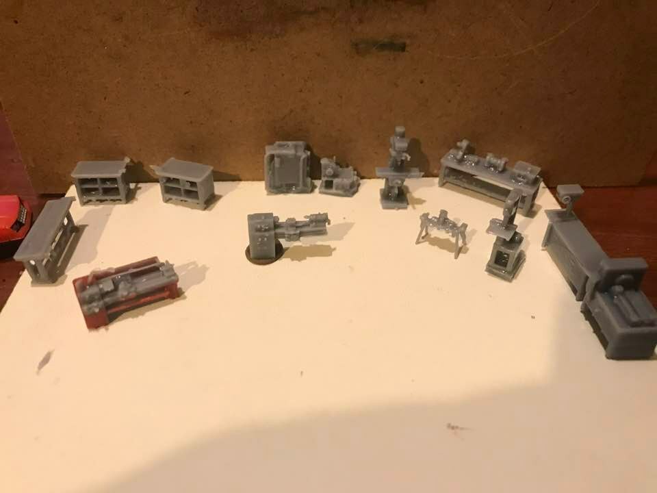 Ho 1/87 Scale Workshop Machinery Big Set