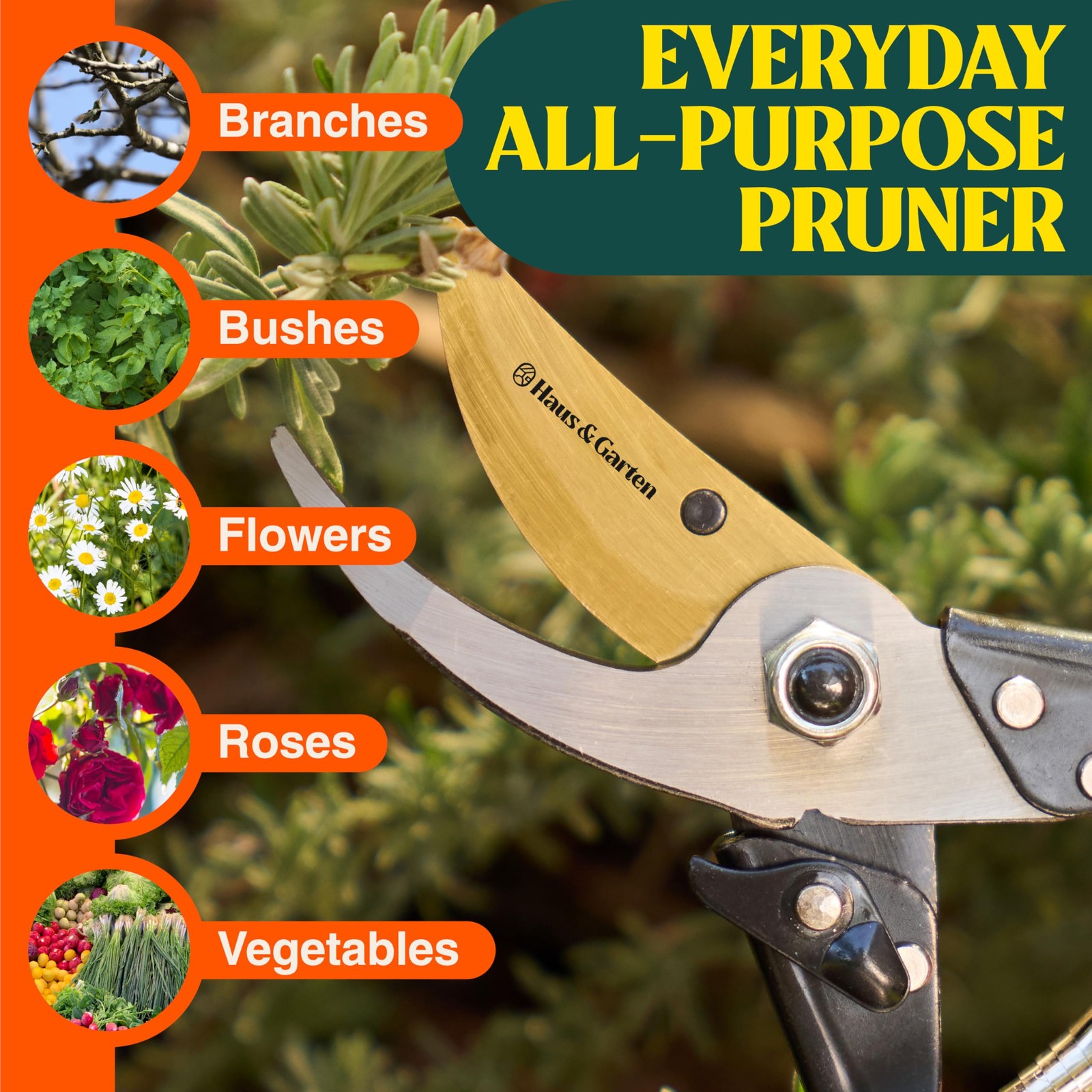 ForgedPRO 8.75" Heavy Duty Professional Titanium Bypass Pruning Shears - Use ...