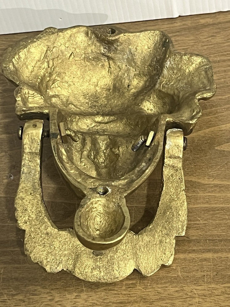 Vintage Solid Brass Grecian Goddess Door Knocker
