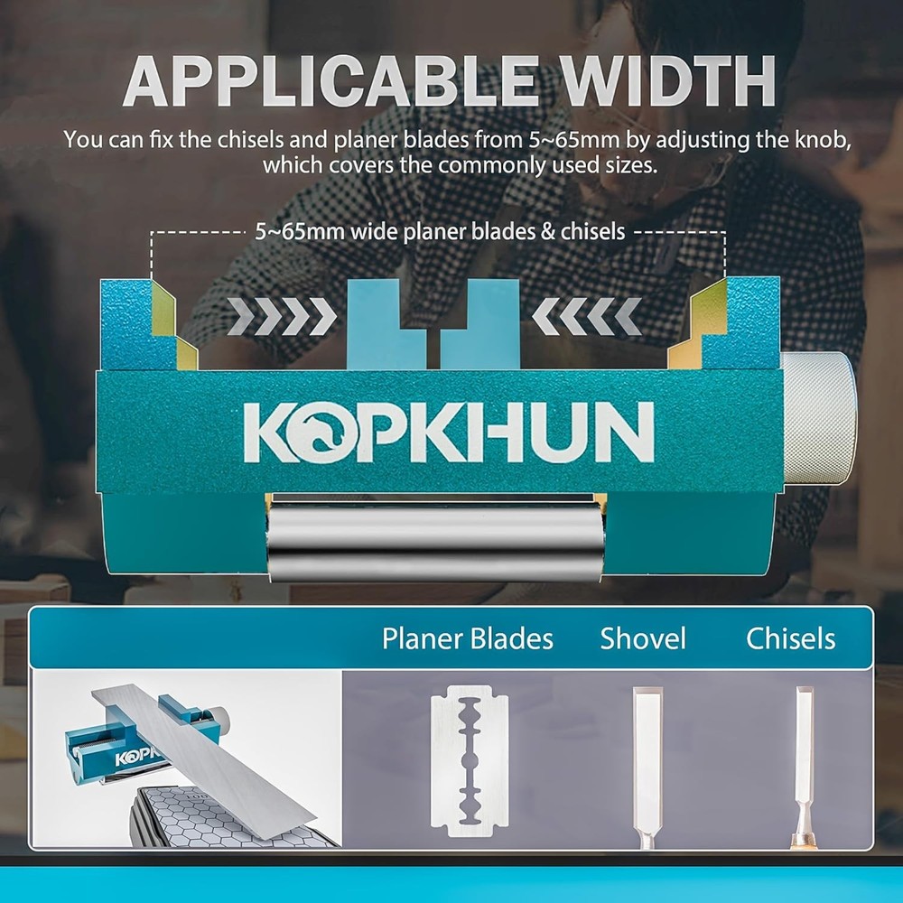 Chisel Honing Guide - Upgraded Sharpening Kit with Whetstone & Adjustable Jig...