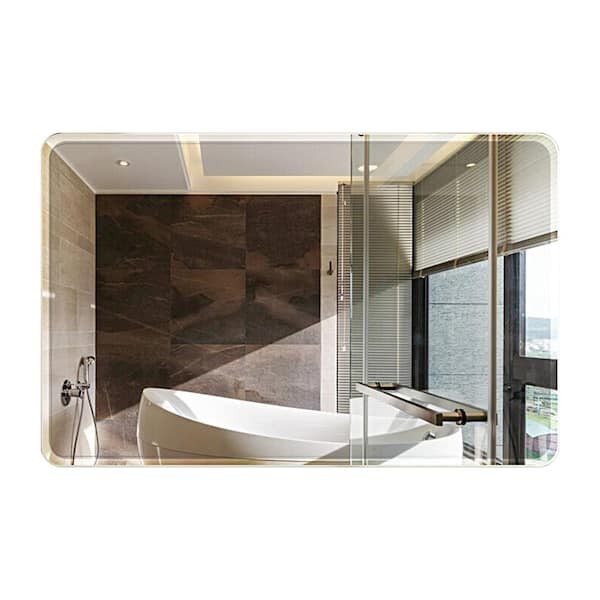 Single Frameless Bathroom Wall Mirror