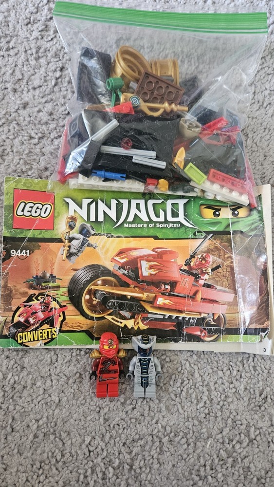 lego 9441 kai's blade cycle 100% Complete
