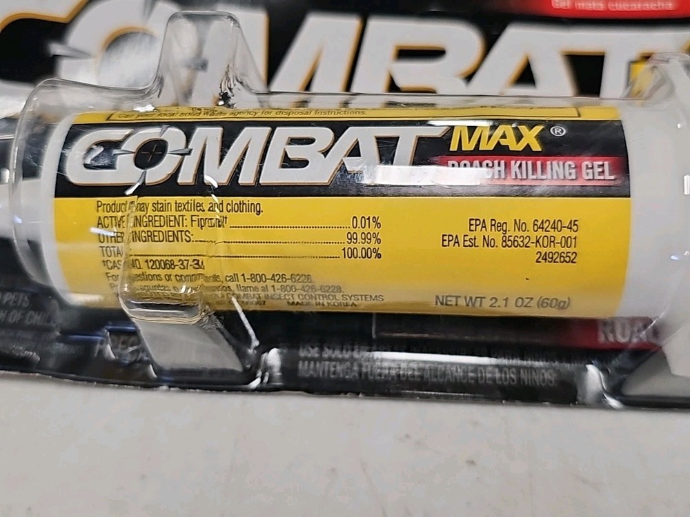 Combat 60 g Source Kill Max Roach Kill Gel-2.1 oz (1 Syringe),NEW!