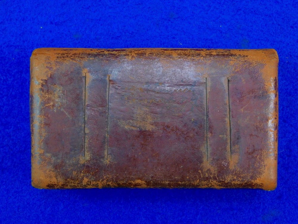 Antique US 1922 Dated Leather Ammo Pouch Holder Case
