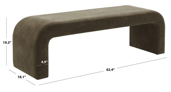 Safavieh CARALYNN UPHOLSTERED BENCH, Reduced Price 2172783570 SFV5027E