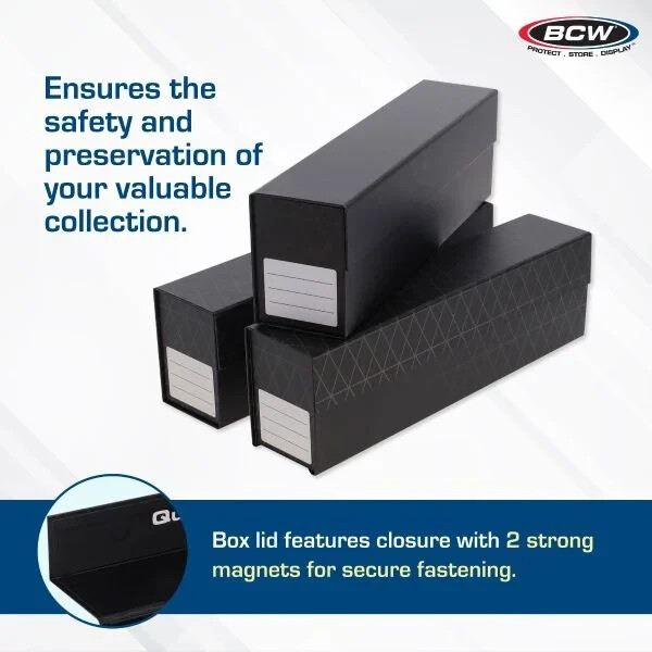 3 Pack QuickFold Card DX Storage Boxes - Magnetics Closure Fits Top loader Cards