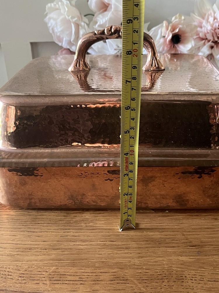 Hammered Copper Large Chafing Dish By Warwick