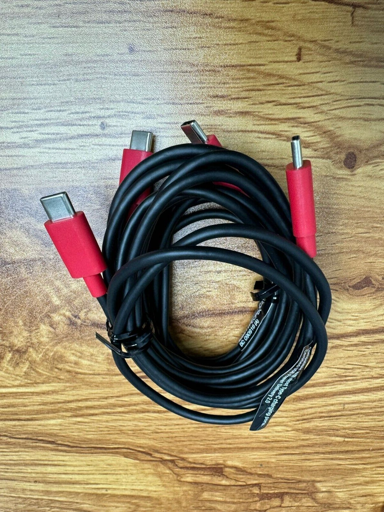 2 PACK!! Verizon 6Ft Charge and Sync Cable for USB-C Devices - Black/Red 2PACK!