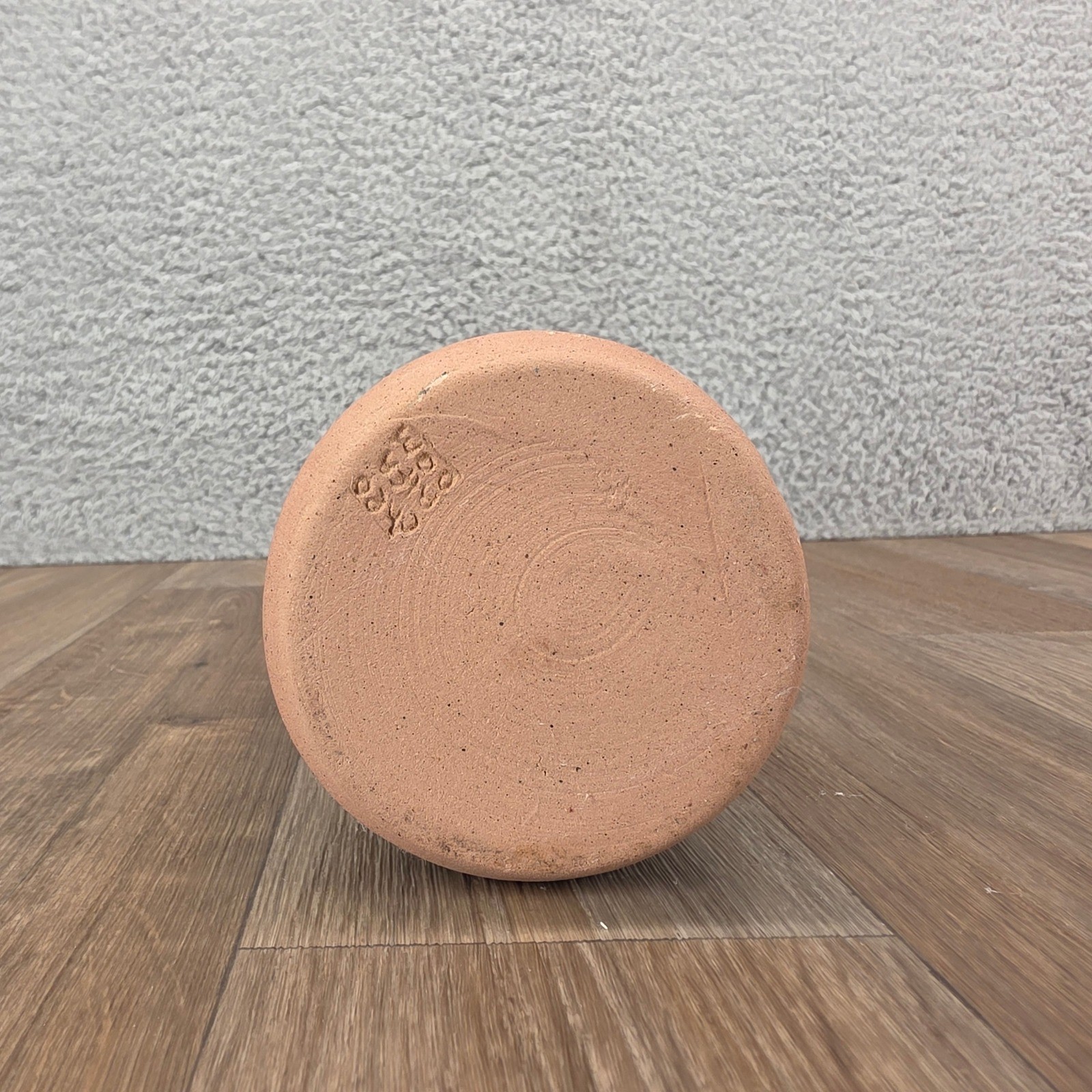 Alfa Dom Handmade Ceramic Vase Stripped Design Pink Tan Blue Green Pottery