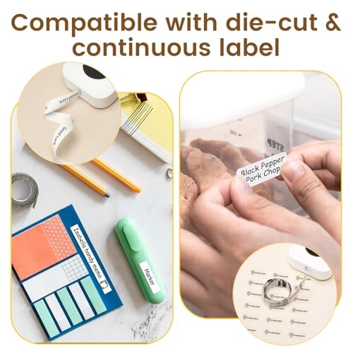 D30 Label Maker, Bluetooth Wireless Mini Label Maker Machine, White Classic
