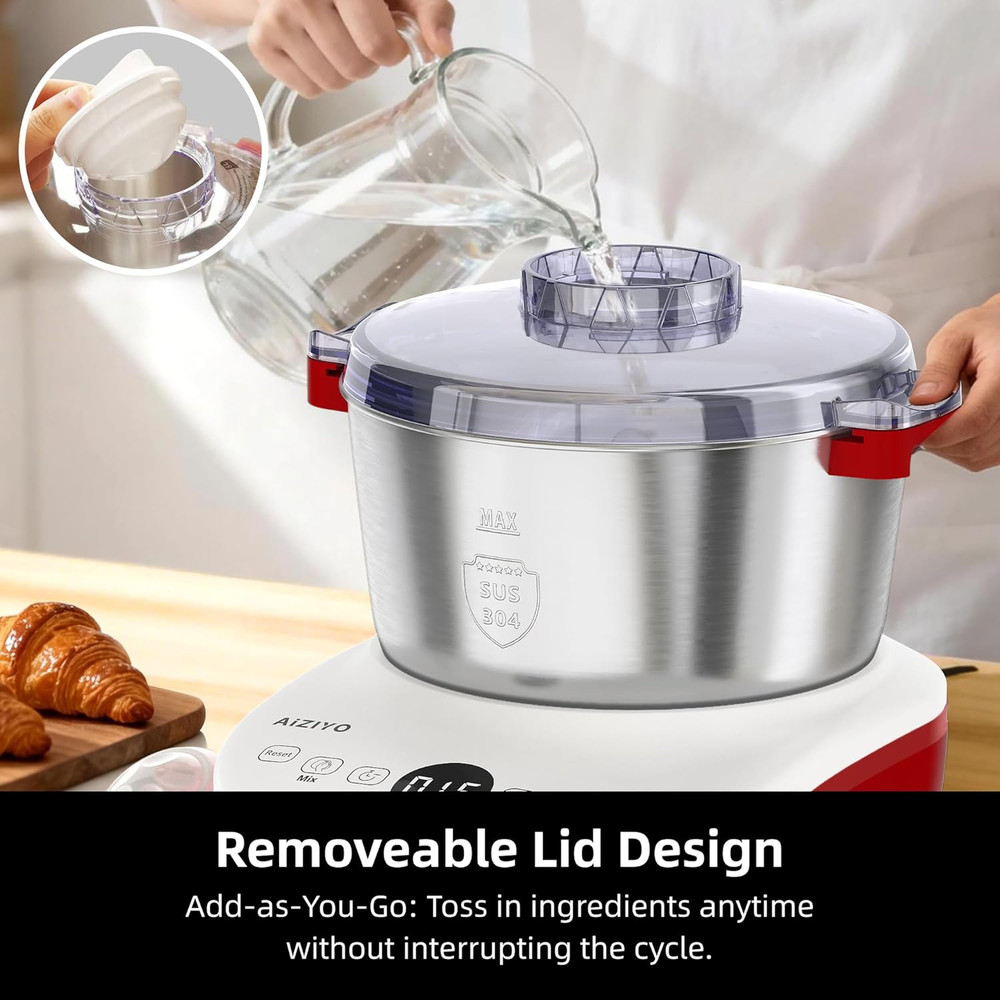 Doughchief, 5.3QT Dough Mixer, Dough Maker with Ferment Function, Touch Panel Co